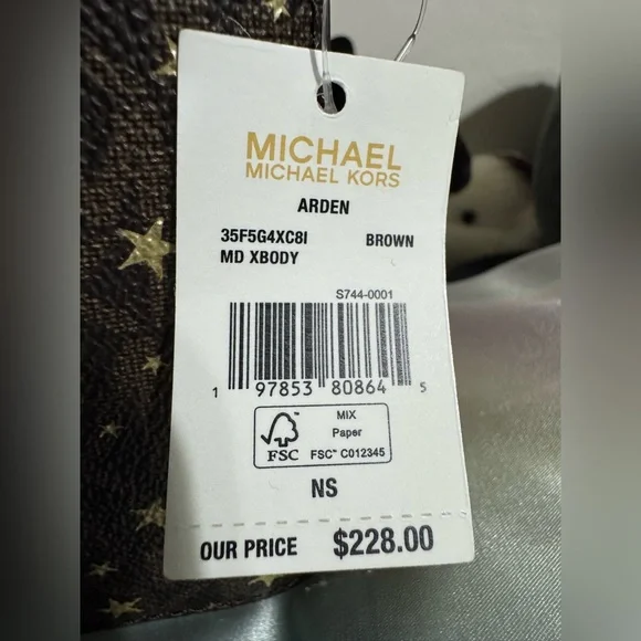 Michael Kors Starry Brown and Gold Crossbody - Picture 4 of 4